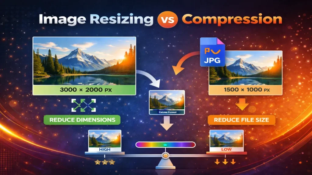 Image Resizing vs Compression - Image Compression - Image Sector Image Resizing vs Compression - Image Compression - Image Sector